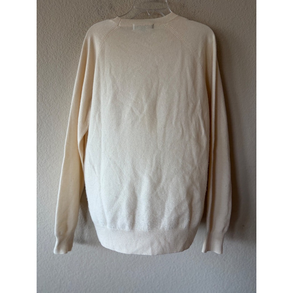 Uniqlo Ines de la Fressange Cashmere Sweater Cream Mens M 351-401965 - Picture 6 of 8